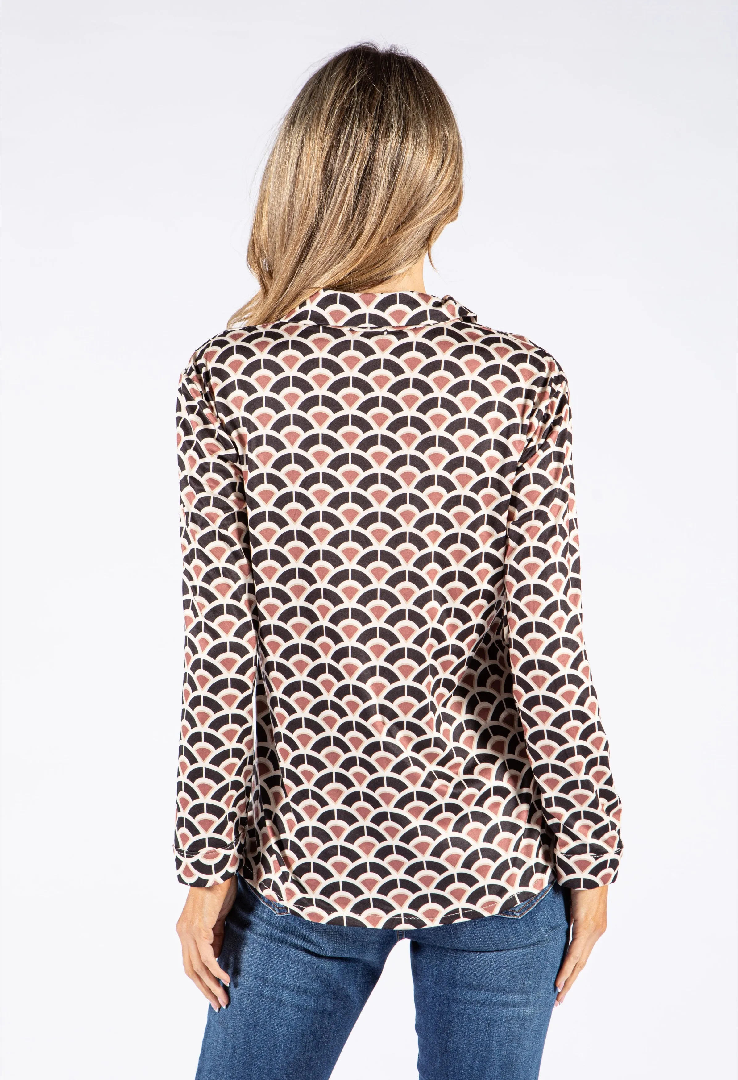 Abstract Print Soft Feel Blouse