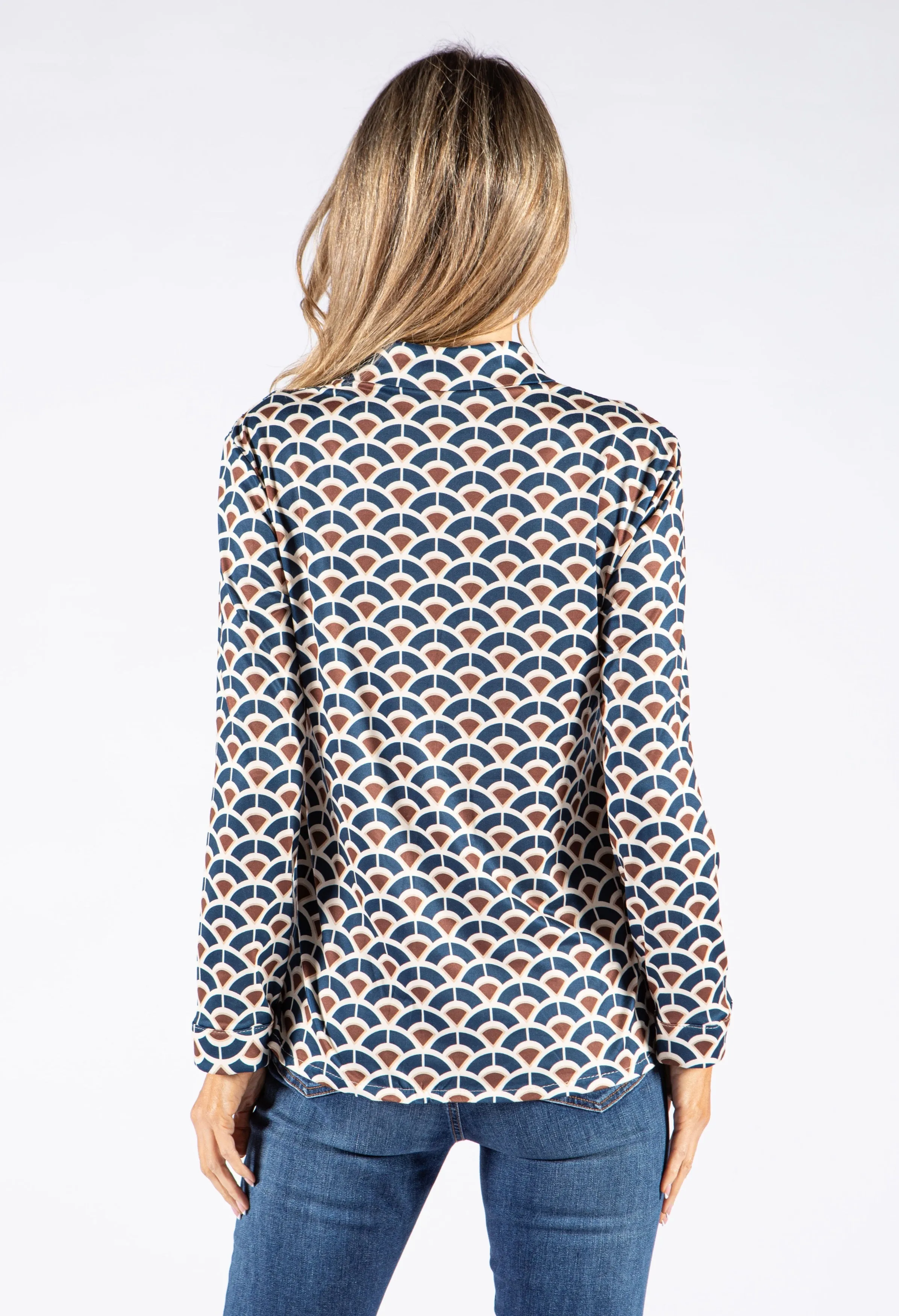 Abstract Print Soft Feel Blouse