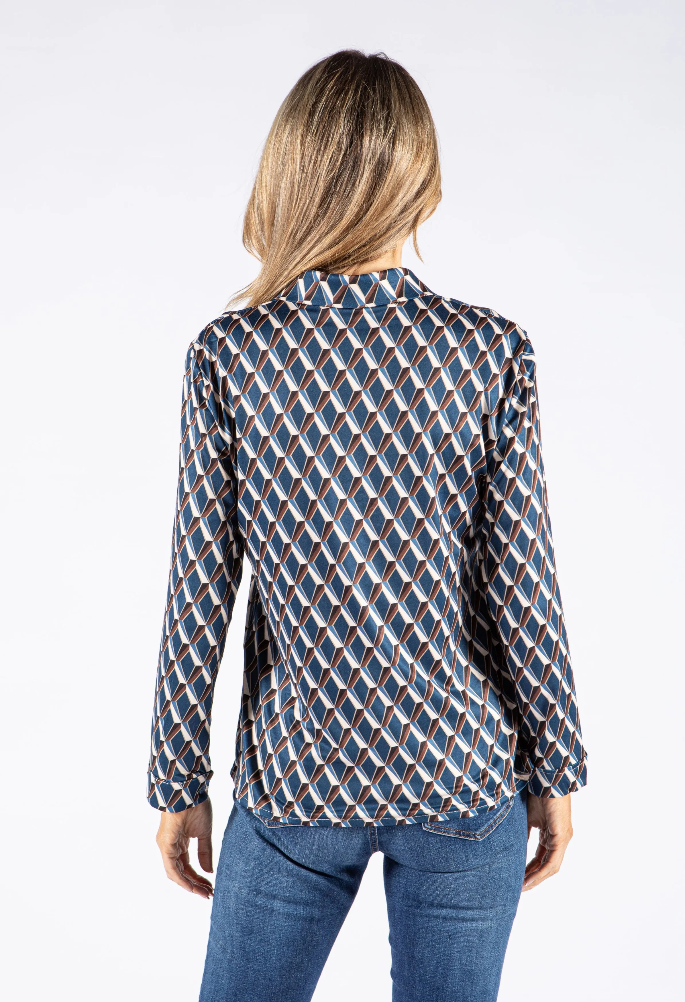 Abstract Print Soft Feel Blouse