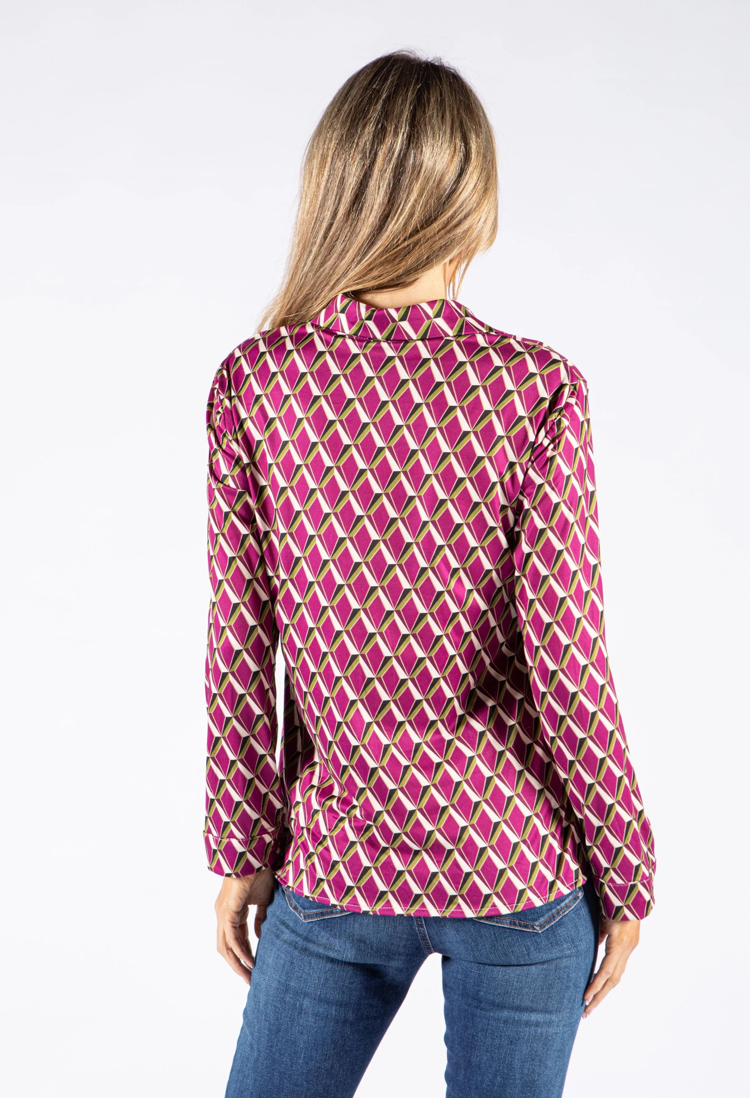 Abstract Print Soft Feel Blouse