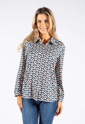 Abstract Print Soft Feel Blouse