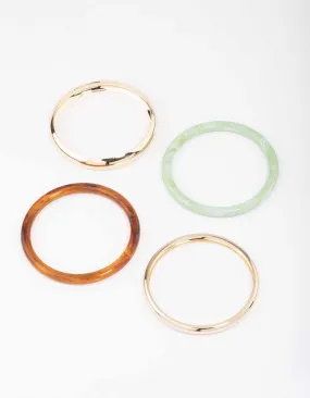 Acrylic Mixed Bangle 4-Pack