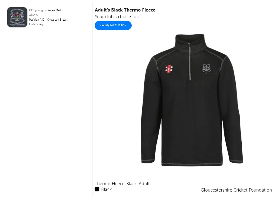 Adult's Black Thermo Fleece