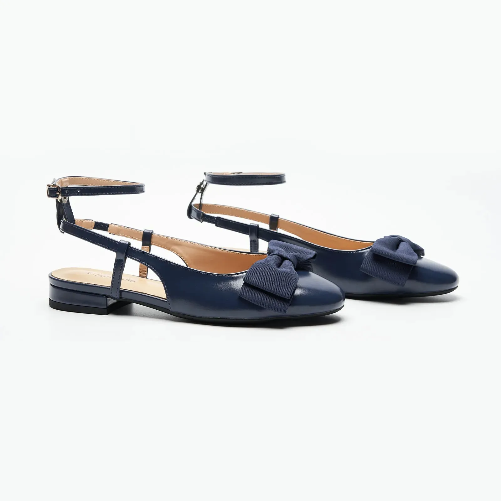 Ankle Strap Bow Slingback Mary Jane (Anita)-social