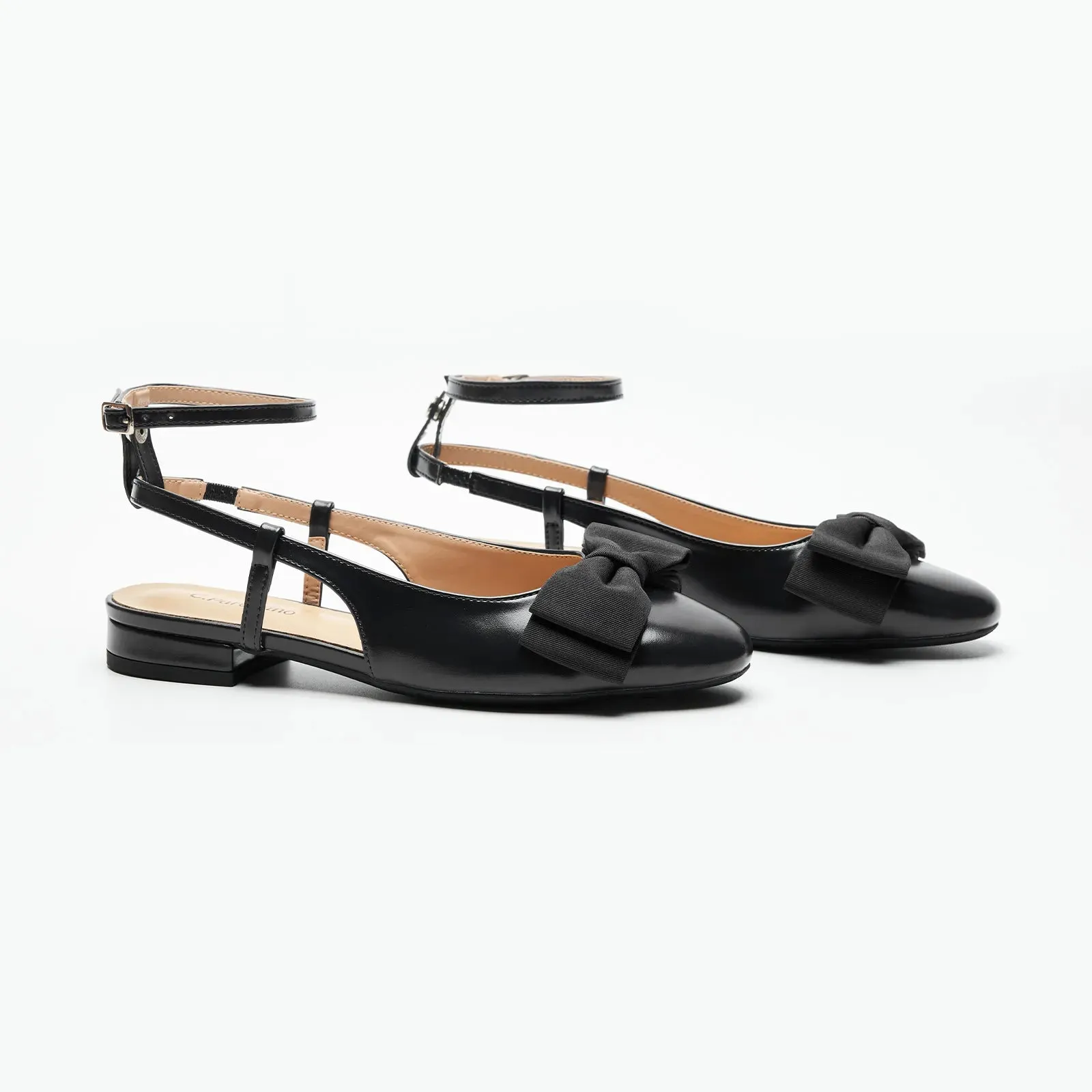 Ankle Strap Bow Slingback Mary Jane (Anita)-social