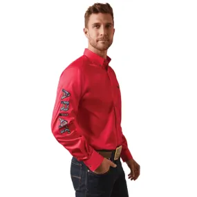 Ariat Men's Team Logo Azalea Twill Fitted Long Sleeve Shirt 10043567