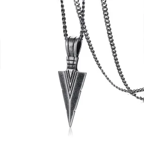 Arrow Steel Pendant Necklace