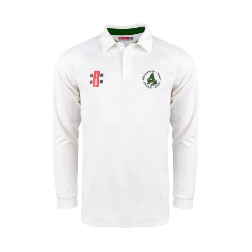 Atherstone CC Adult's Ivory / Green Pro Performance V2 L/S Shirt-Senior