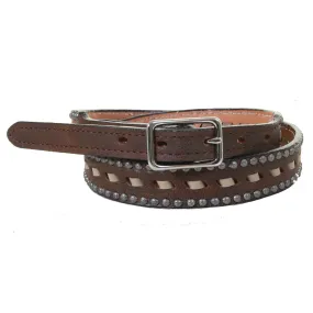 B1151B - Bomber Leather Buck Stitched Belt