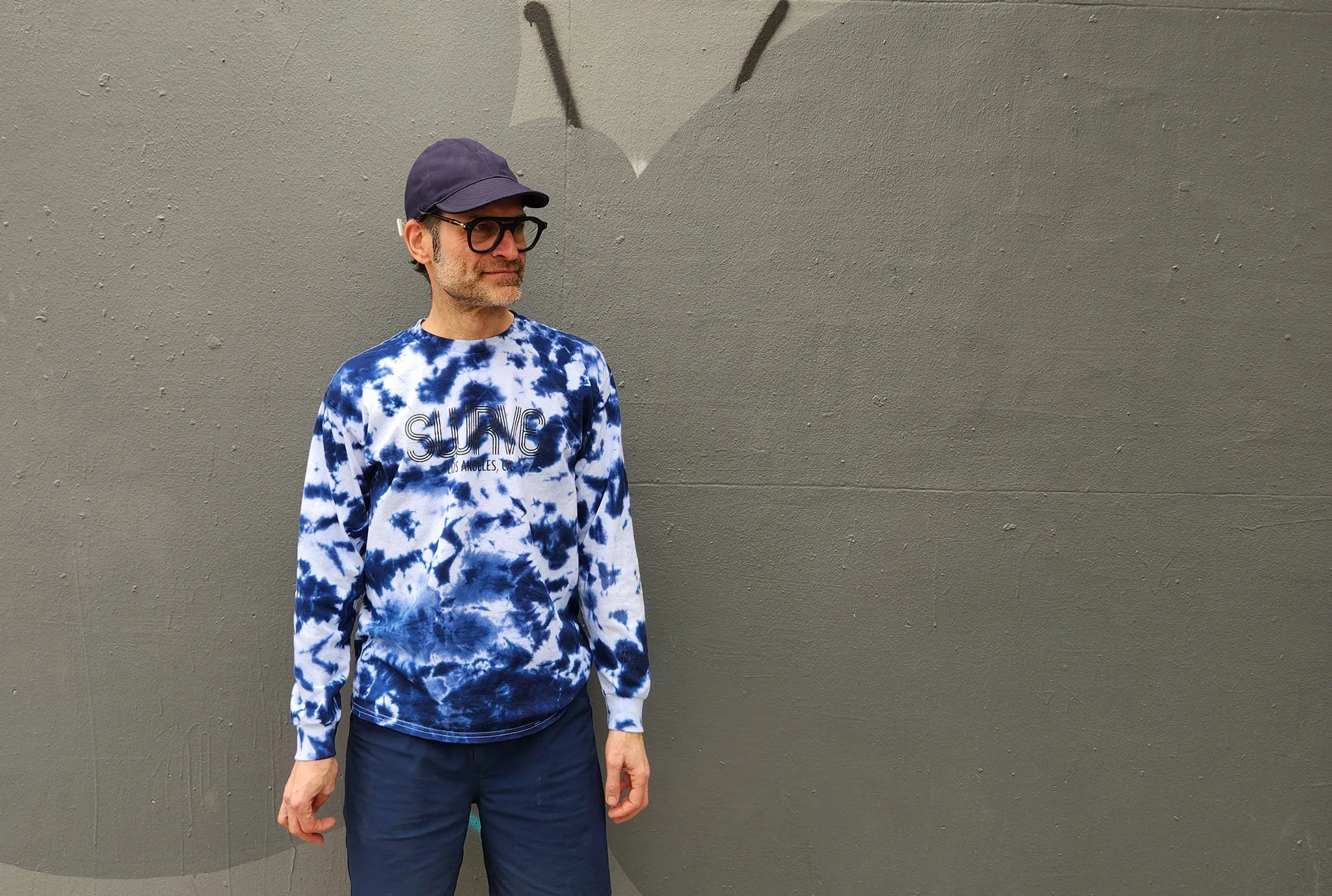 blue crystal dye 1968 swrve logo L/S SHIRT