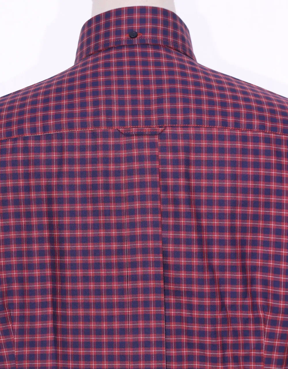 Button Down Shirt Red And Navy Gingham Check Shirt