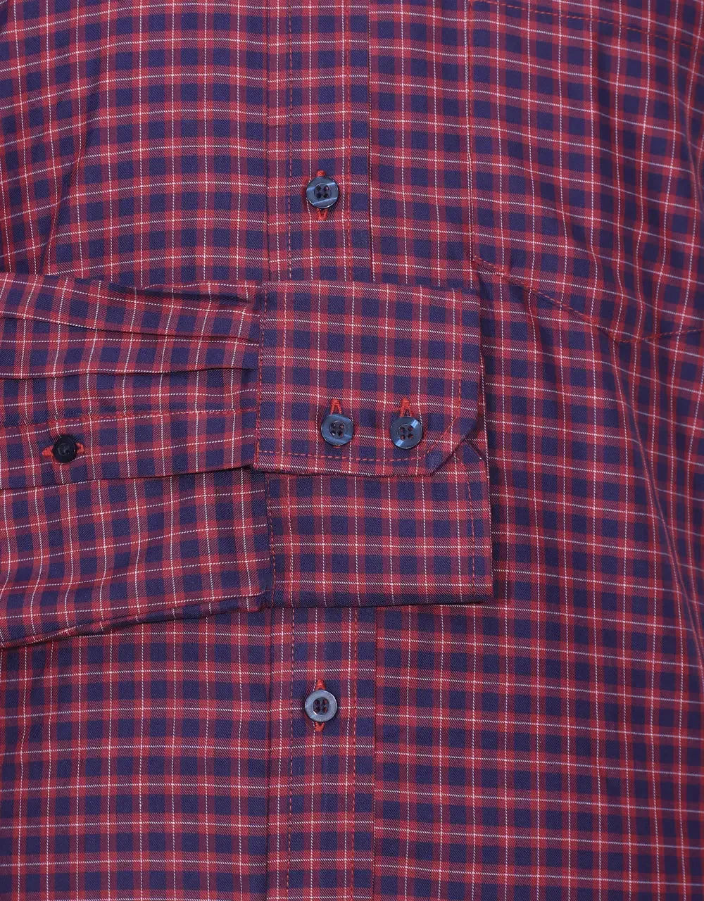 Button Down Shirt Red And Navy Gingham Check Shirt