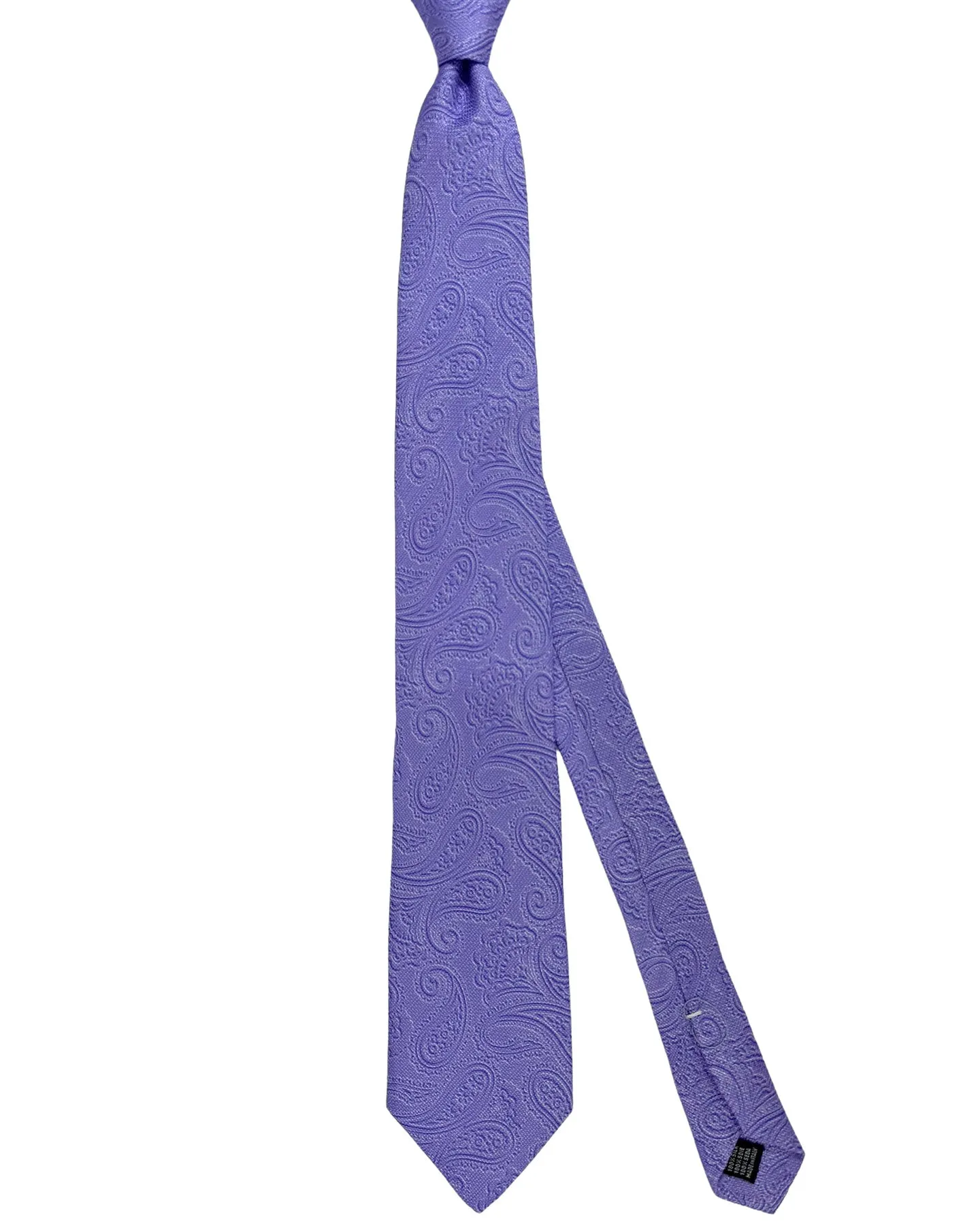 Cesare Attolini Silk Tie Lilac-Purple Paisley SALE