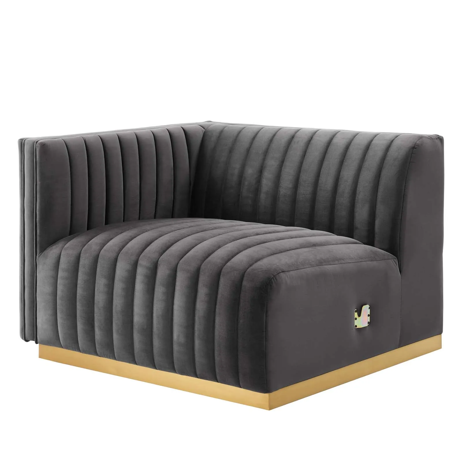 Conjure Channel Tufted Performance Velvet Left-Arm Chair by Modway