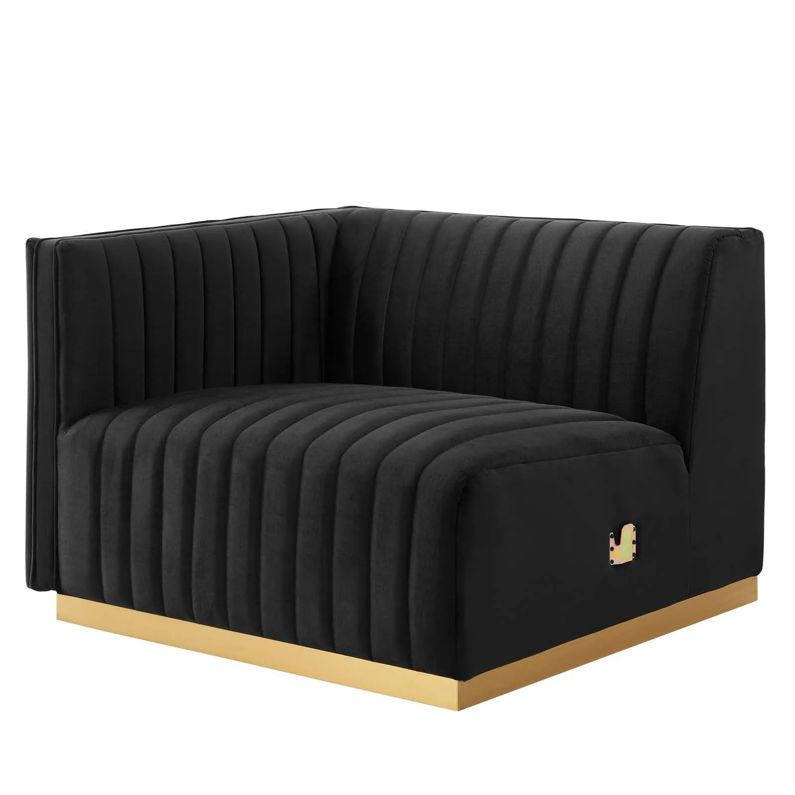 Conjure Channel Tufted Performance Velvet Left-Arm Chair by Modway