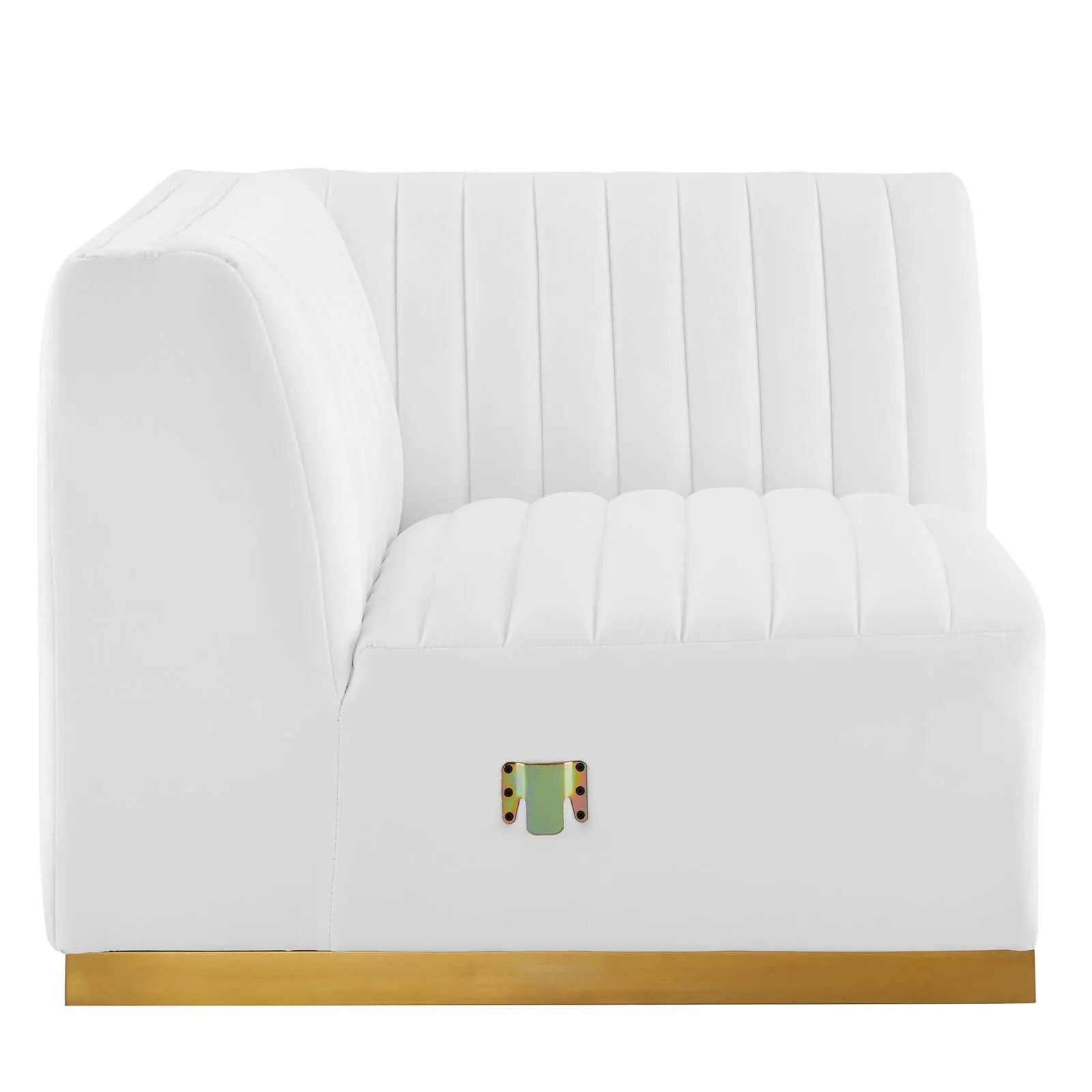 Conjure Channel Tufted Performance Velvet Left Corner Chair by Modway