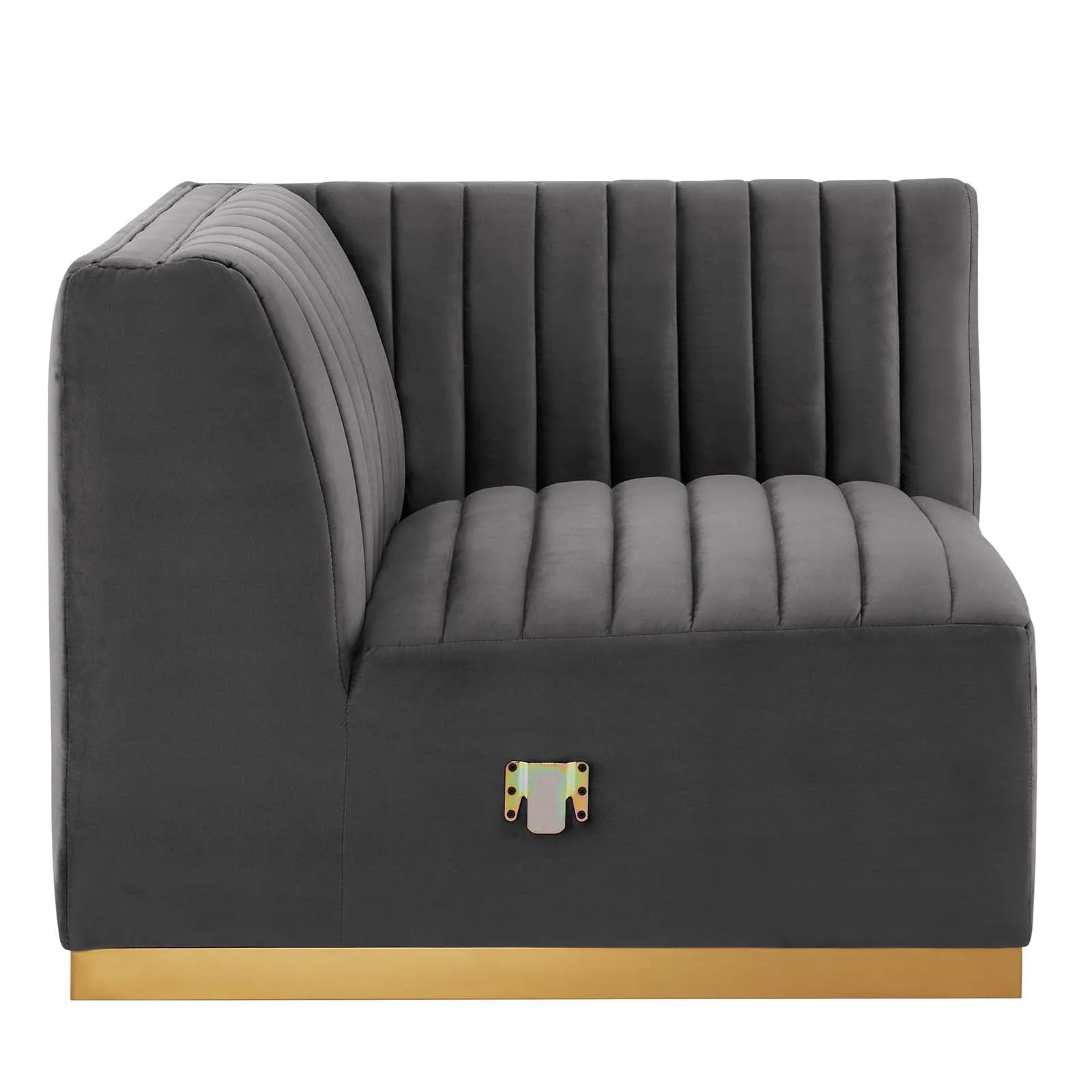 Conjure Channel Tufted Performance Velvet Left Corner Chair by Modway