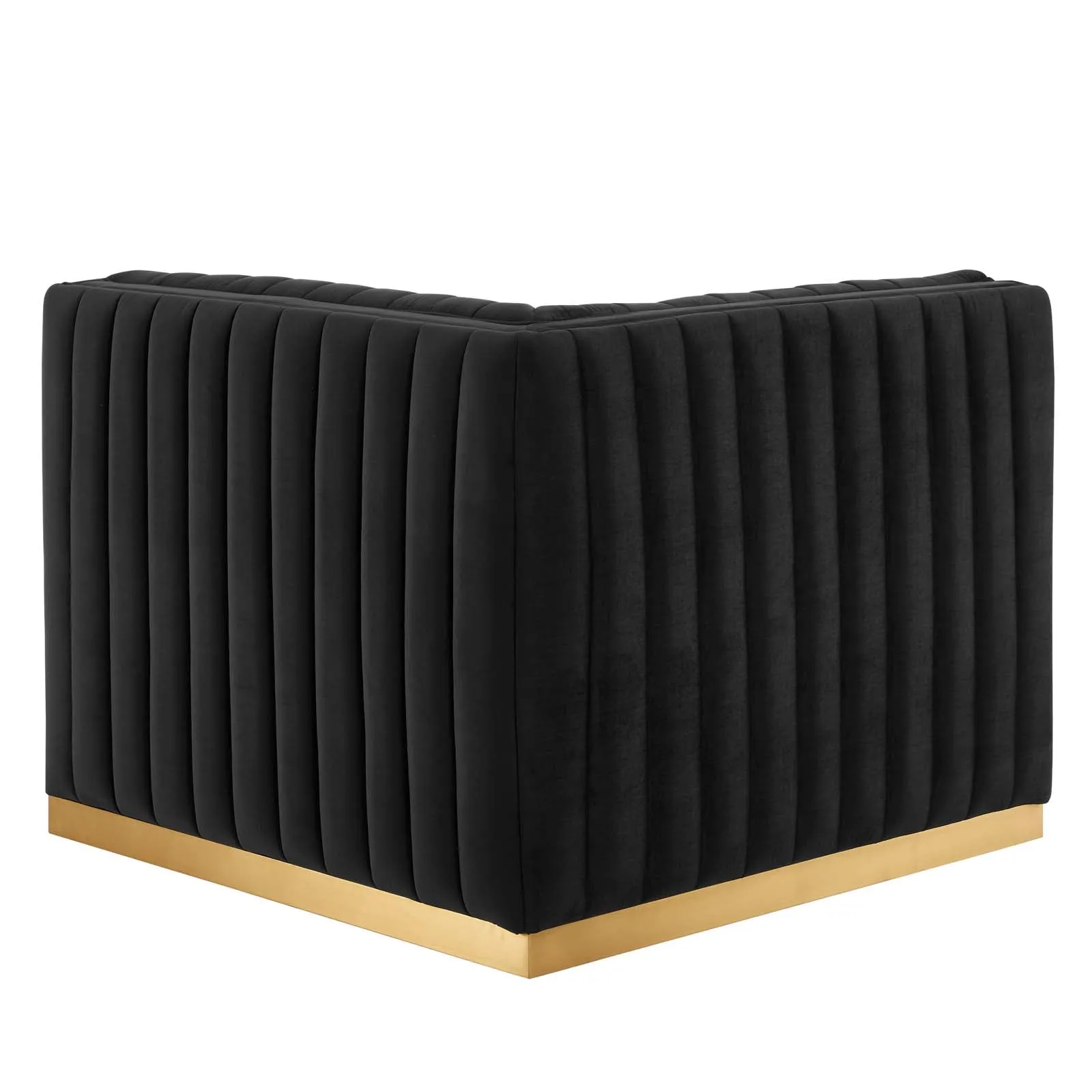 Conjure Channel Tufted Performance Velvet Left Corner Chair by Modway