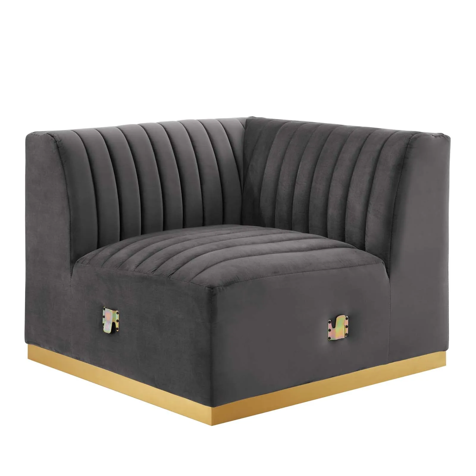 Conjure Channel Tufted Performance Velvet Left Corner Chair by Modway