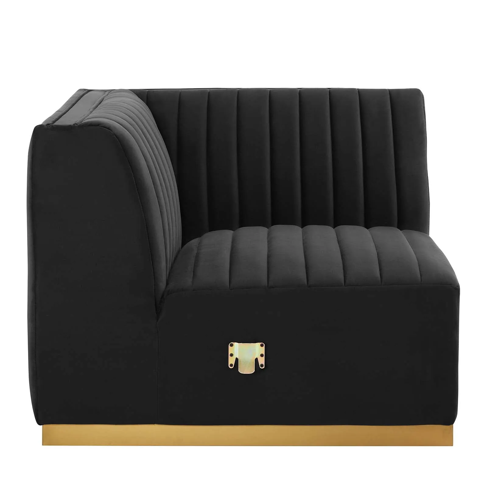 Conjure Channel Tufted Performance Velvet Left Corner Chair by Modway