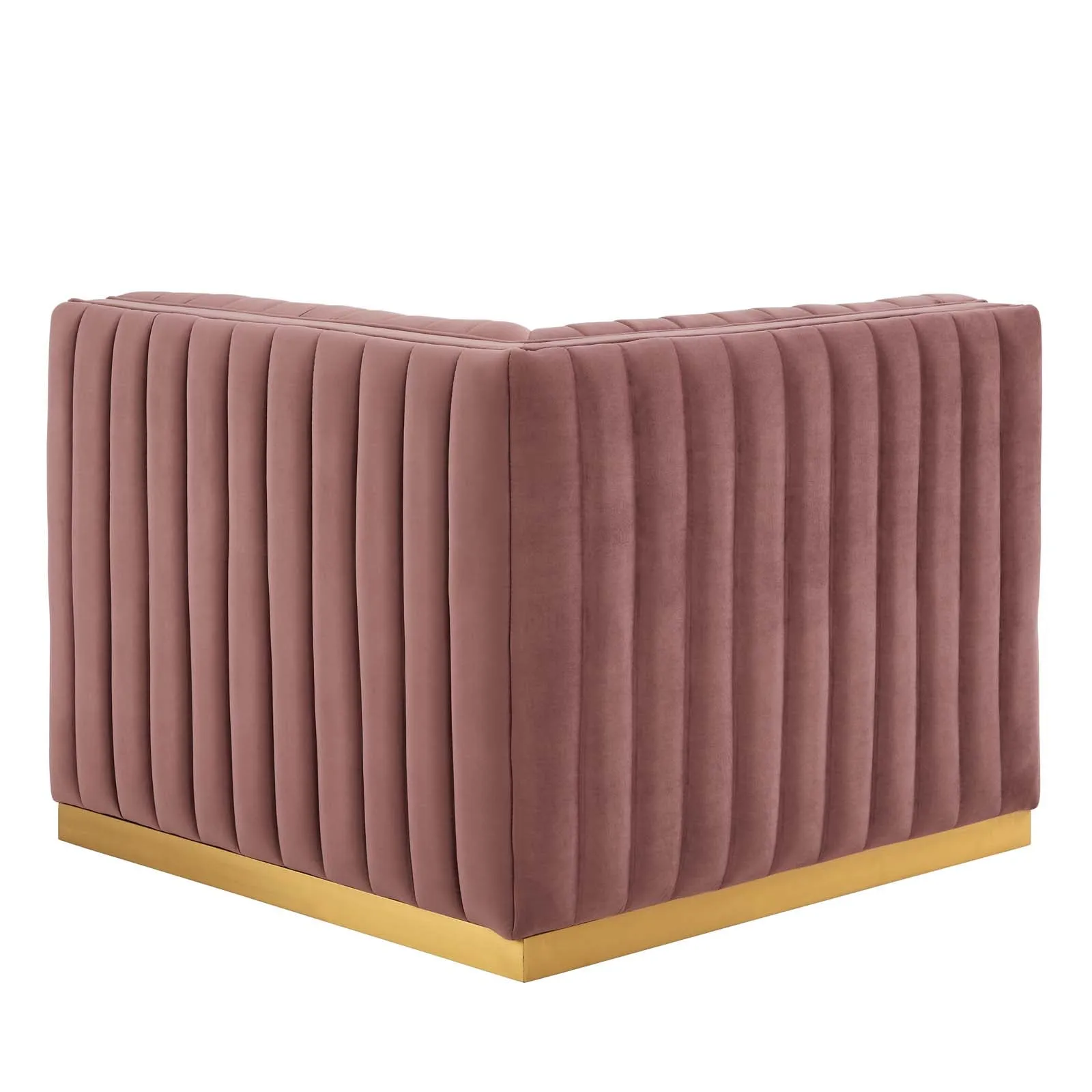 Conjure Channel Tufted Performance Velvet Left Corner Chair by Modway