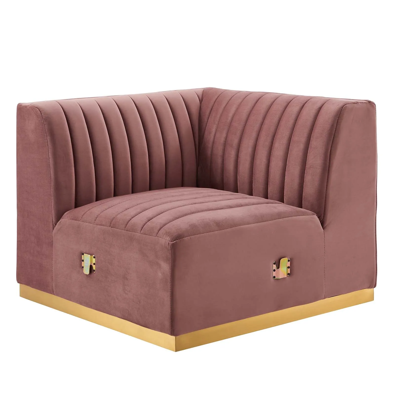 Conjure Channel Tufted Performance Velvet Left Corner Chair by Modway