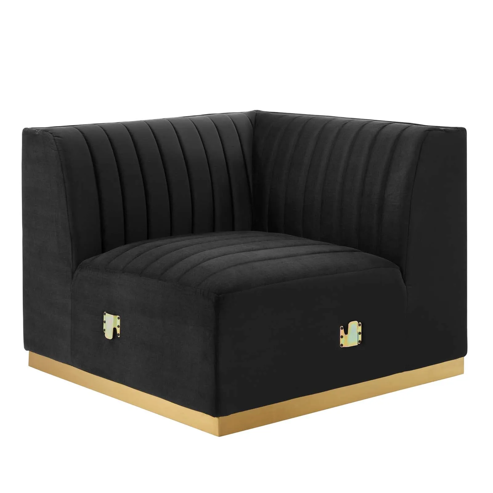 Conjure Channel Tufted Performance Velvet Left Corner Chair by Modway