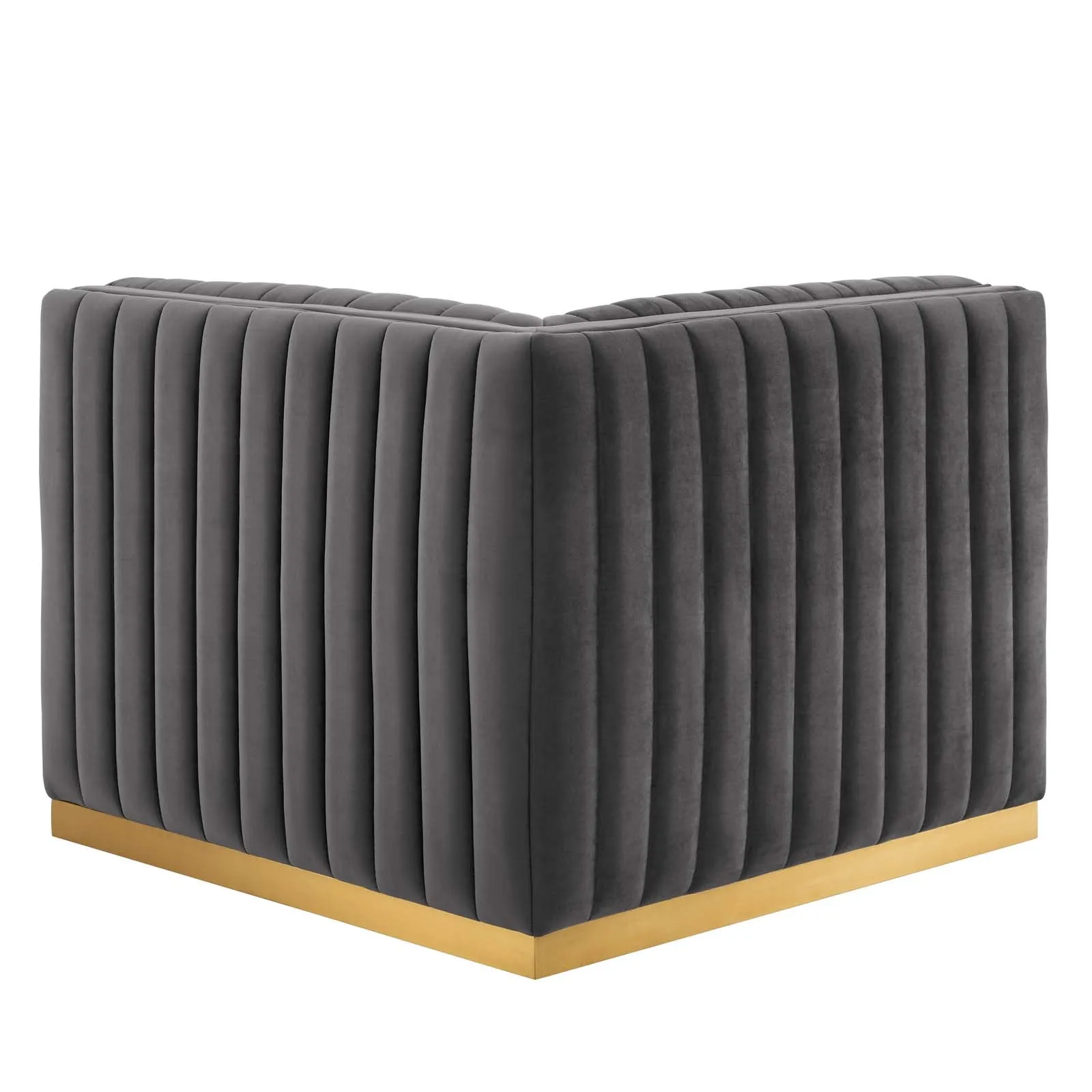 Conjure Channel Tufted Performance Velvet Left Corner Chair by Modway