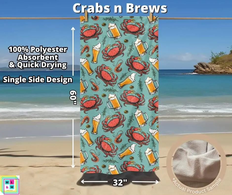 Crabs n Brews Towel by ML&M