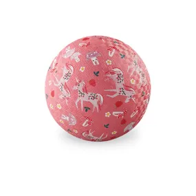 Crocodile Creek: 5 Inch Playground Ball Unicorn Garden Pink