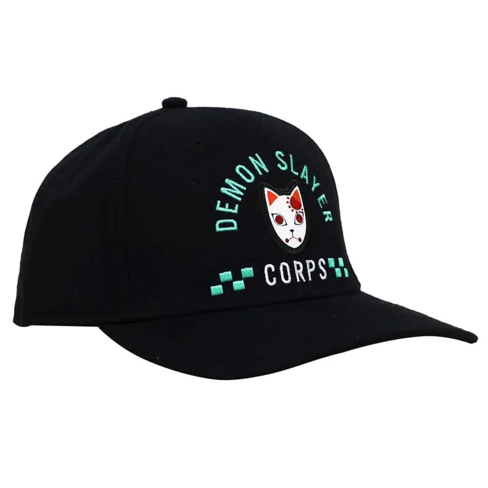 Demon Slayer Corps Snapback Hat (Black, Elite Flex, Pre-Curved Bill) - Bioworld