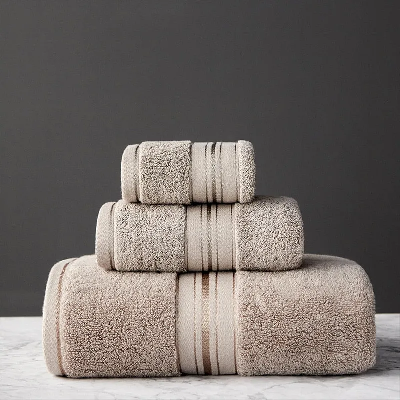 Egyptian Cotton Towel Set | Bath Towel and Face Towel | Luxury Bathroom Towels | Perfect for Travel and Sports