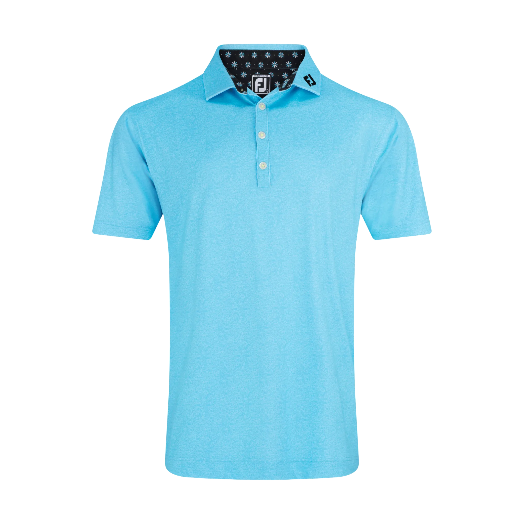 FootJoy Texture Print with Trim Pique Self Collar