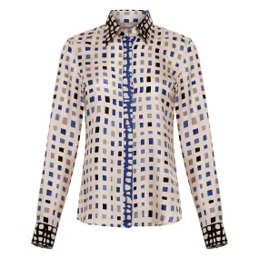 Geometric Silk Shirt