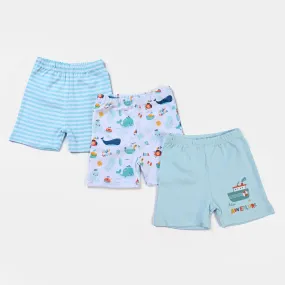 Infant Boys Cotton Poplin 3 Piece Short Set-mIX