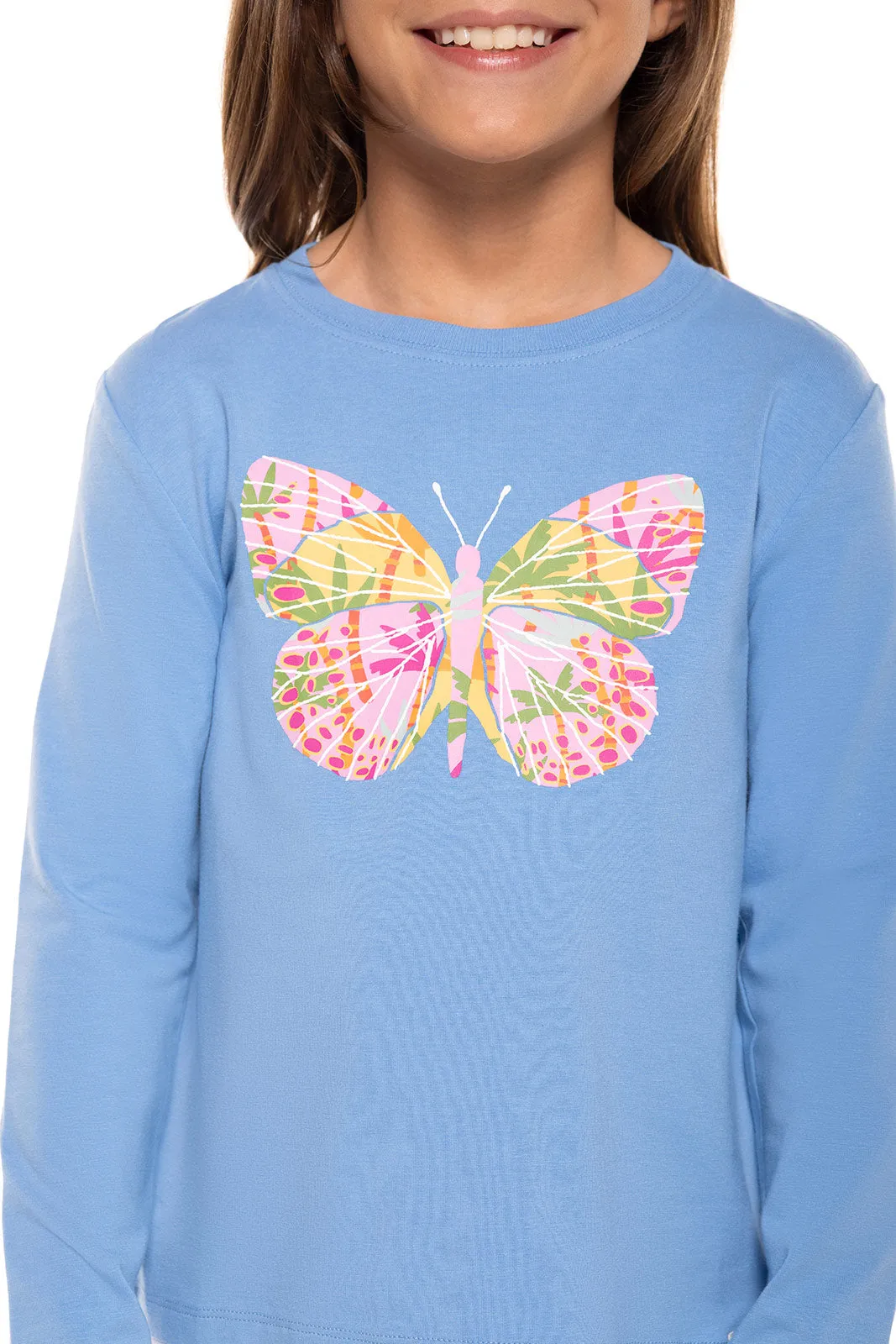 Kid's Coco Plum Everyday Long Sleeve Graphic T-Shirt | Clear Sky Blue