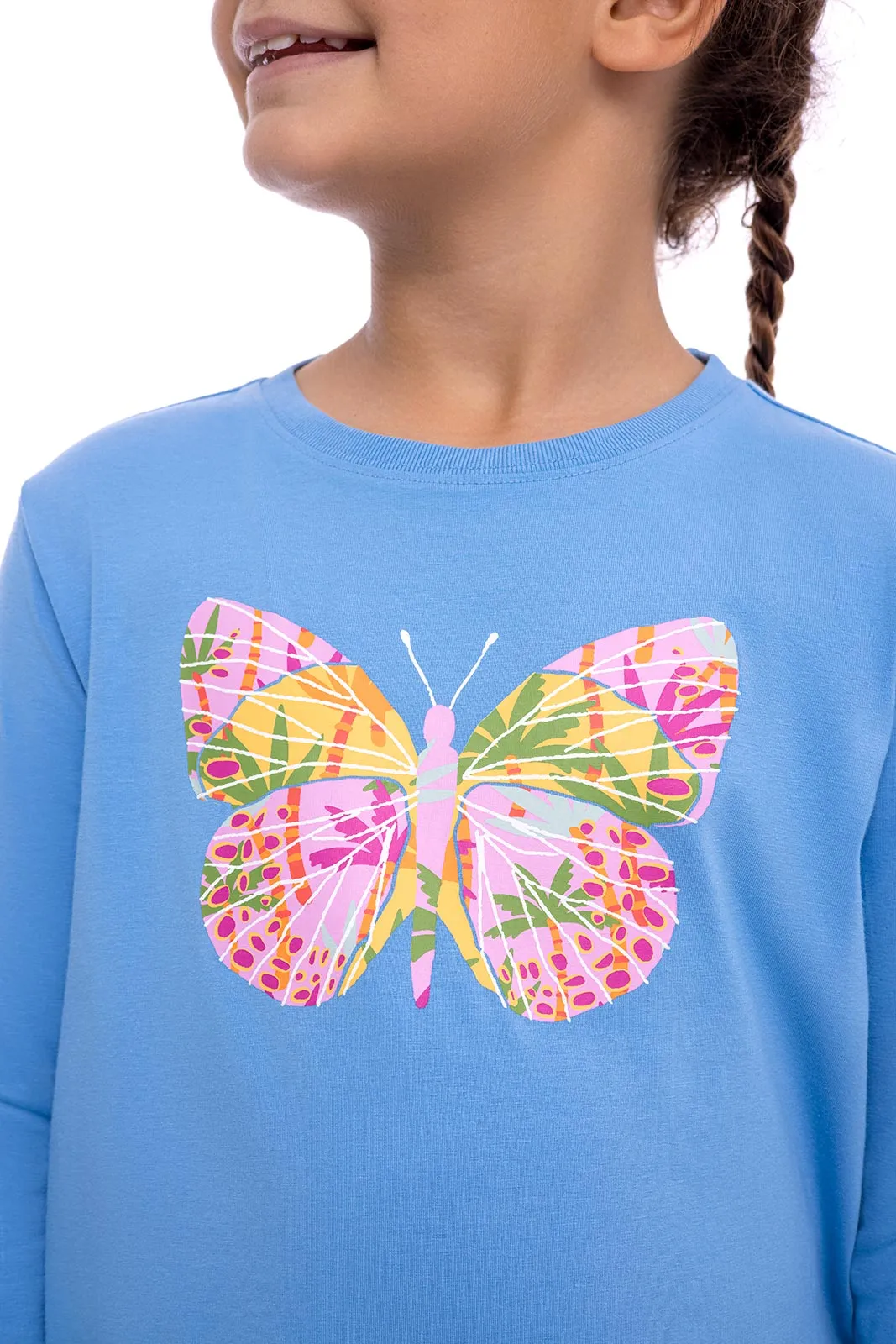 Kid's Coco Plum Everyday Long Sleeve Graphic T-Shirt | Clear Sky Blue