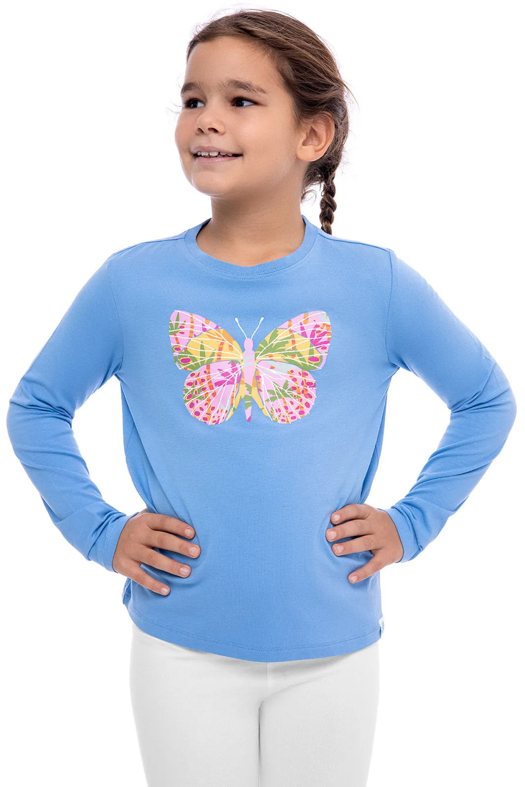 Kid's Coco Plum Everyday Long Sleeve Graphic T-Shirt | Clear Sky Blue