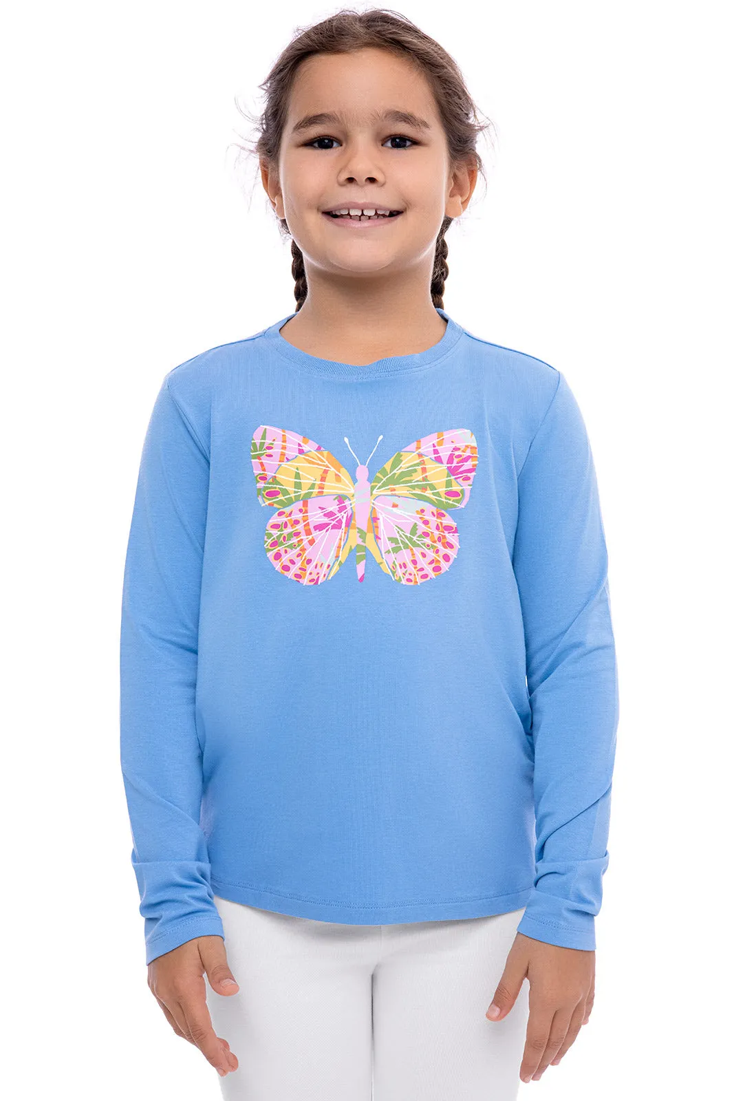 Kid's Coco Plum Everyday Long Sleeve Graphic T-Shirt | Clear Sky Blue