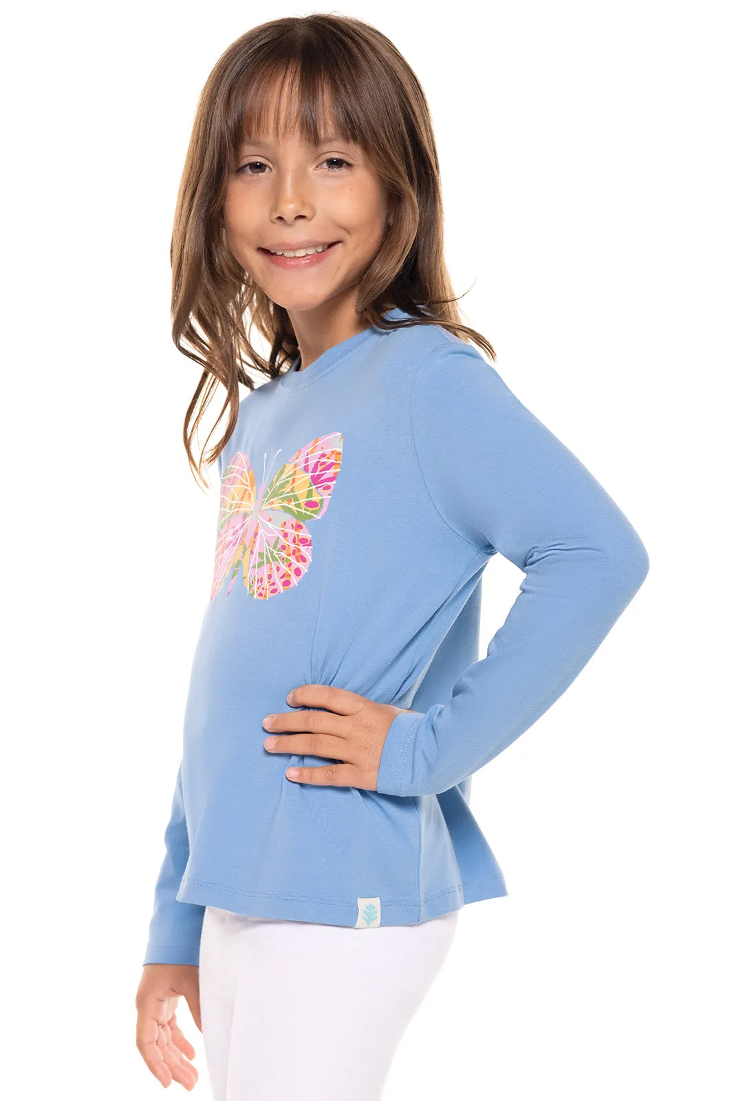 Kid's Coco Plum Everyday Long Sleeve Graphic T-Shirt | Clear Sky Blue