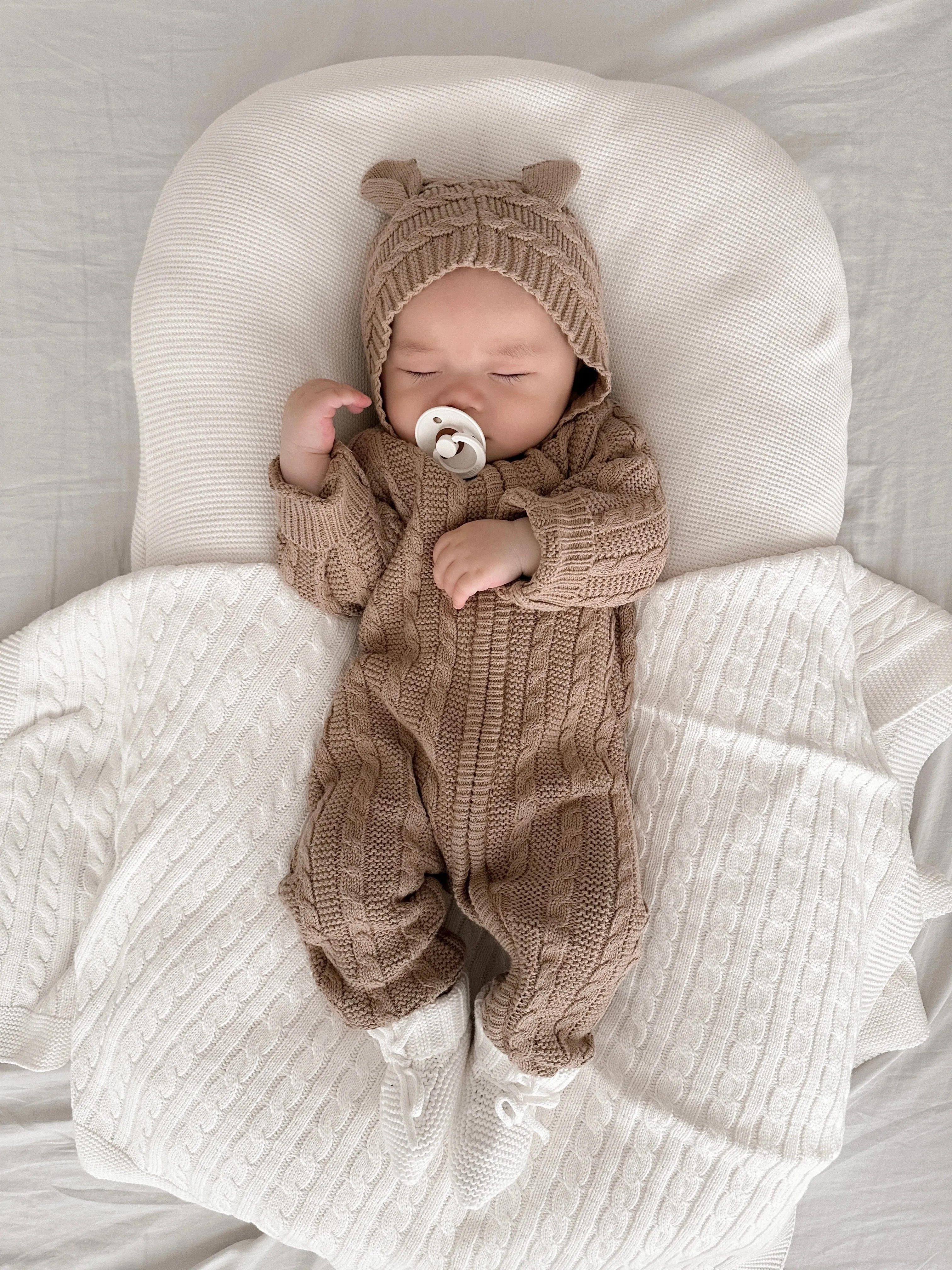 Luna   Luca Baby Bear Jumpsuit | Acorn