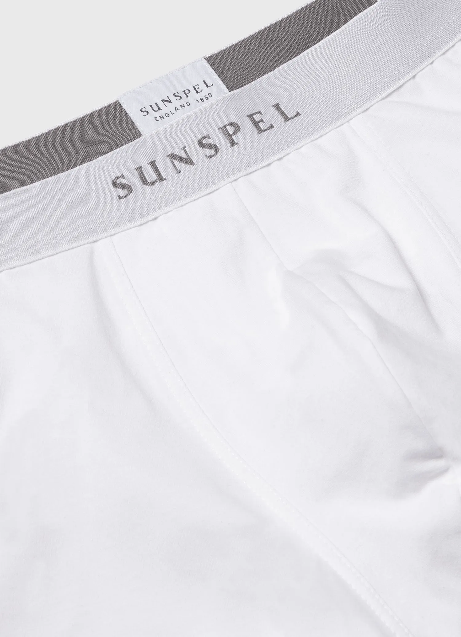 Men's Logo Stretch Cotton Trunks in White