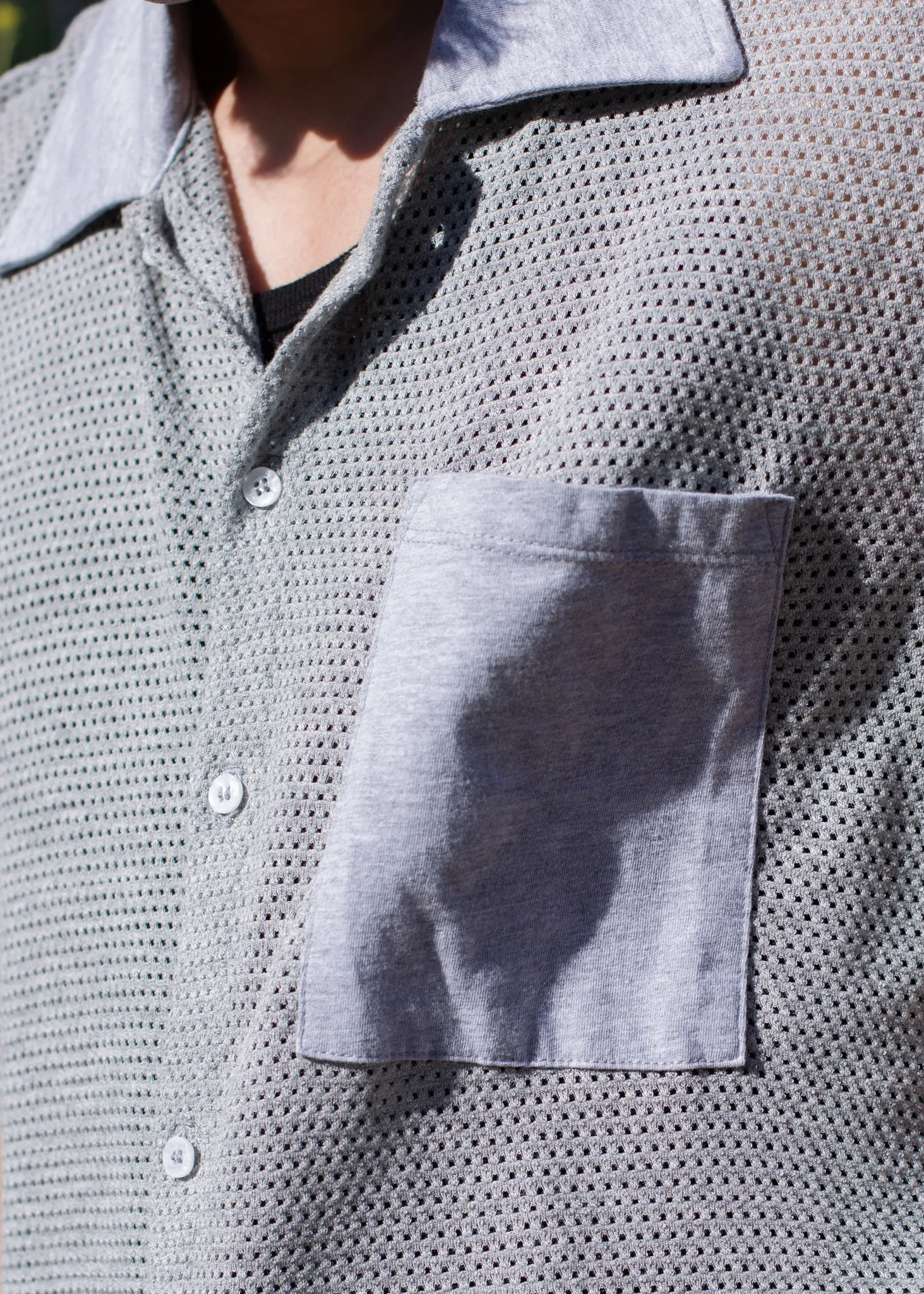 Mesh Button Down