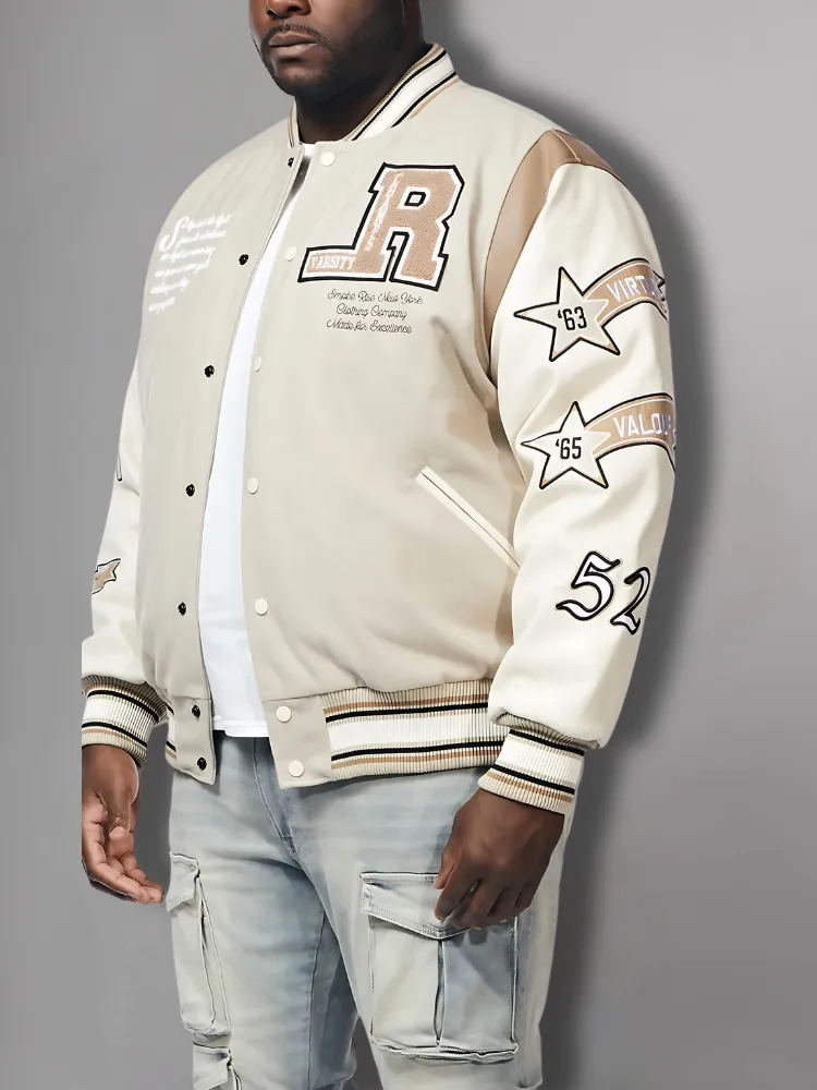 New Century Embroidered Varsity Jacket