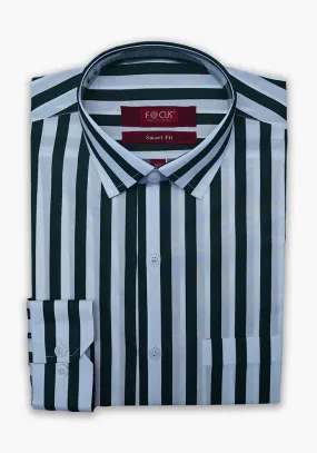 Olive Stripe Dress Shirt