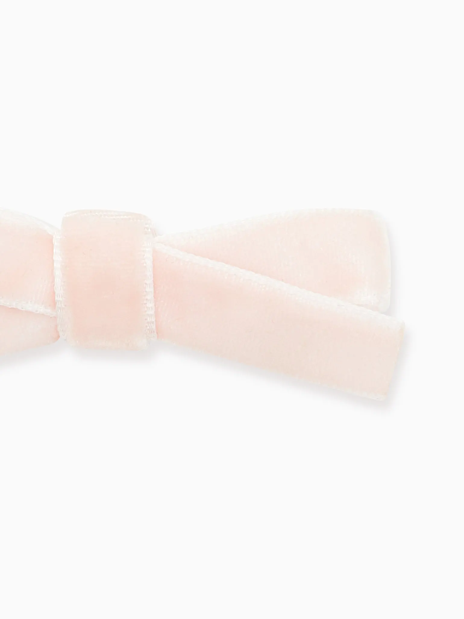 Pink Small Bow Velvet Girl Clips Set 2