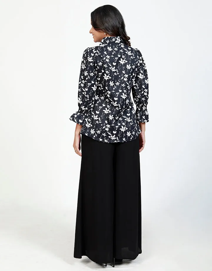 Printed Top with ¾ Sleeves