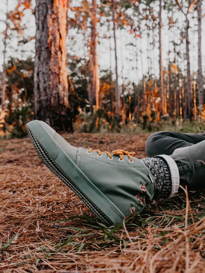 Sage Floral High Top