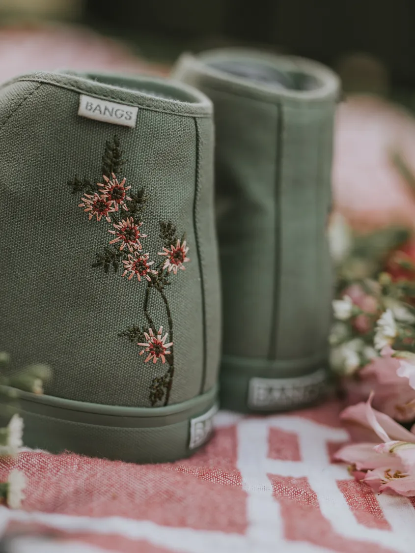 Sage Floral High Top