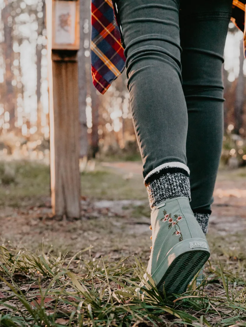 Sage Floral High Top